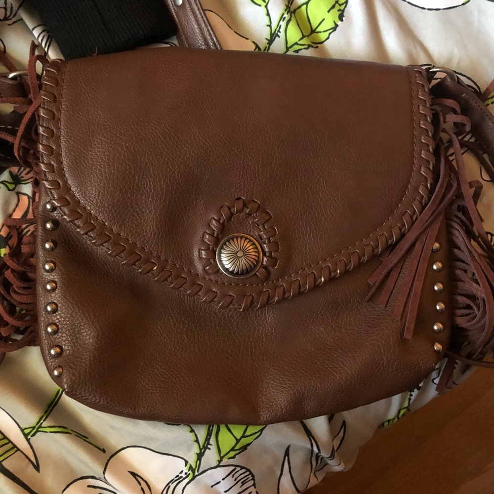 Jessica Simpson Cross Body Brown Tassel Bag